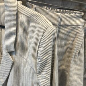 Double breasted Striped Gray Blazer and shorts Set so cute for spring